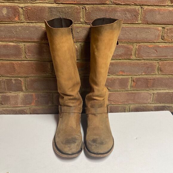 Liberty Black Tan Stone Washed Leather Riding Boot Sz 9.5 - Picture 2 of 9